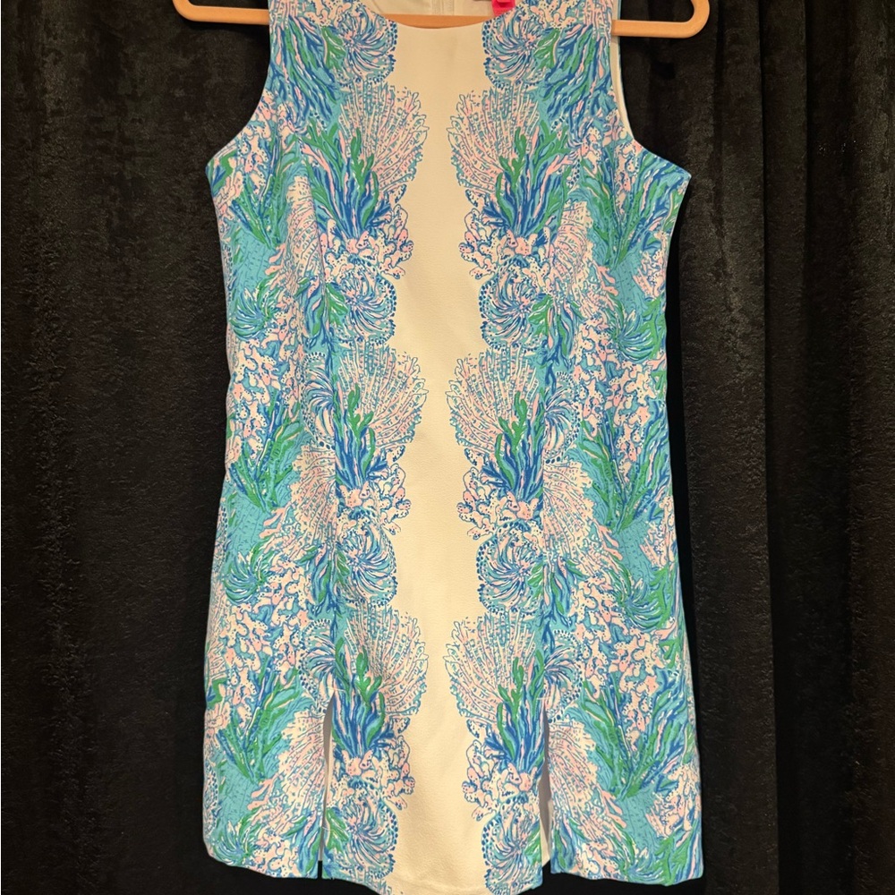 Lilly Pulitzer Blue and Green Floral Mini Romper